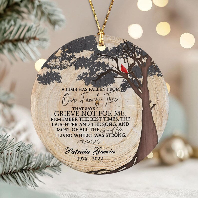 Family Tree Memorial Christmas Ornament