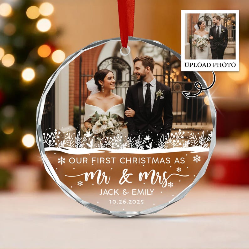 Custom First Christmas Married Ornament