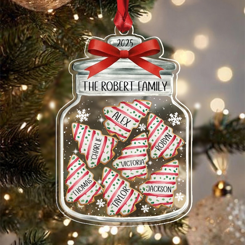 Family Gingerbread Cookie Jar Ornament