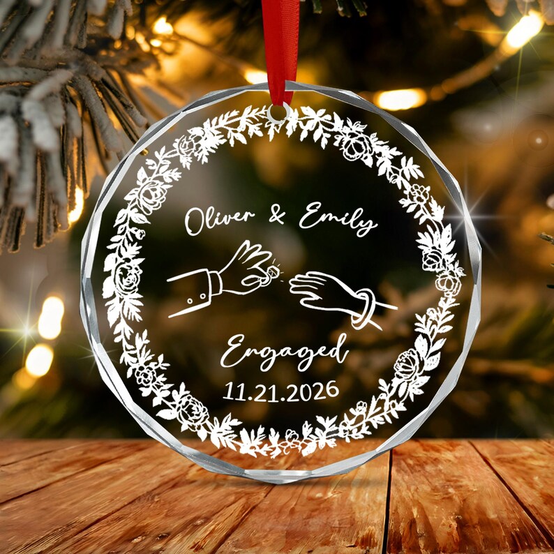 First Christmas Engaged Ornament 2026