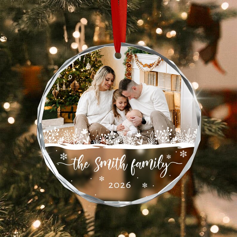 Personalized Family Christmas Photo Ornament