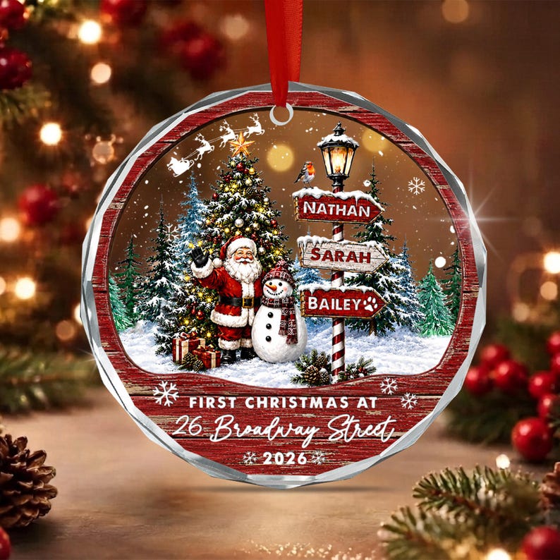 First House Family Name Address Ornament