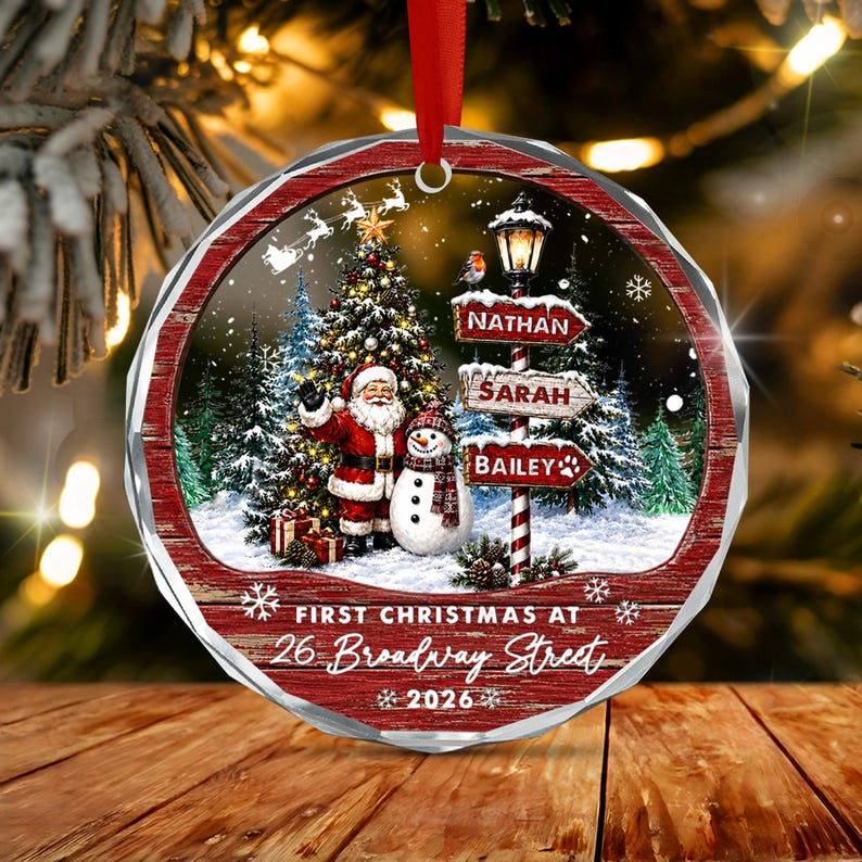 First House Family Name Address Ornament