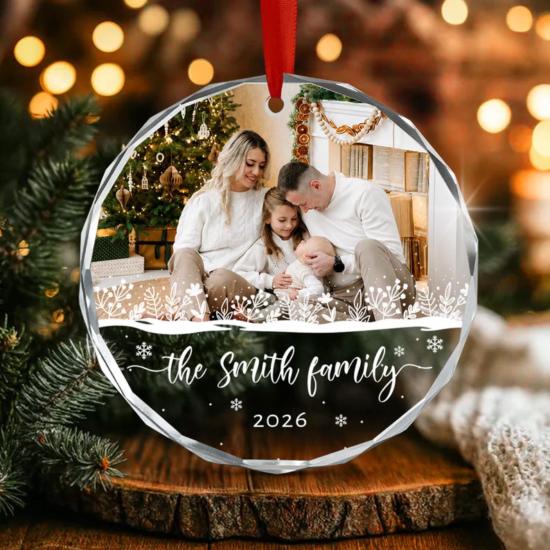 Personalized Family Christmas Photo Ornament