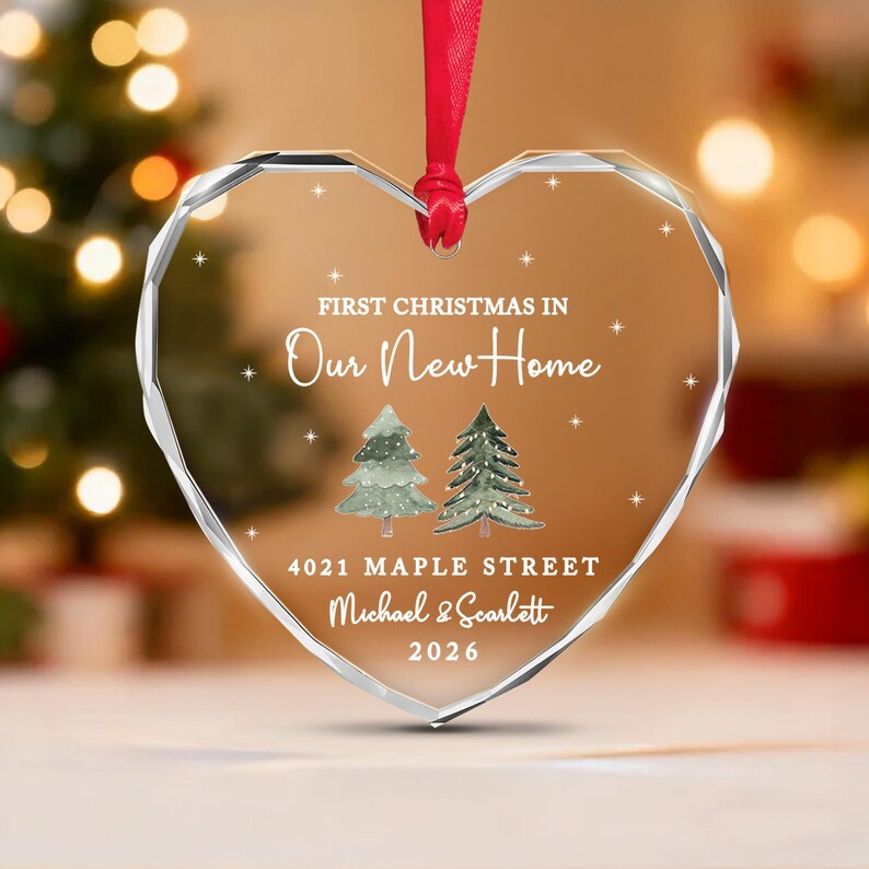 First Home Couple Name & Year Ornament