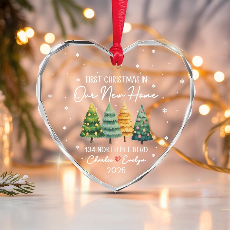 New Home Couple Name Ornament