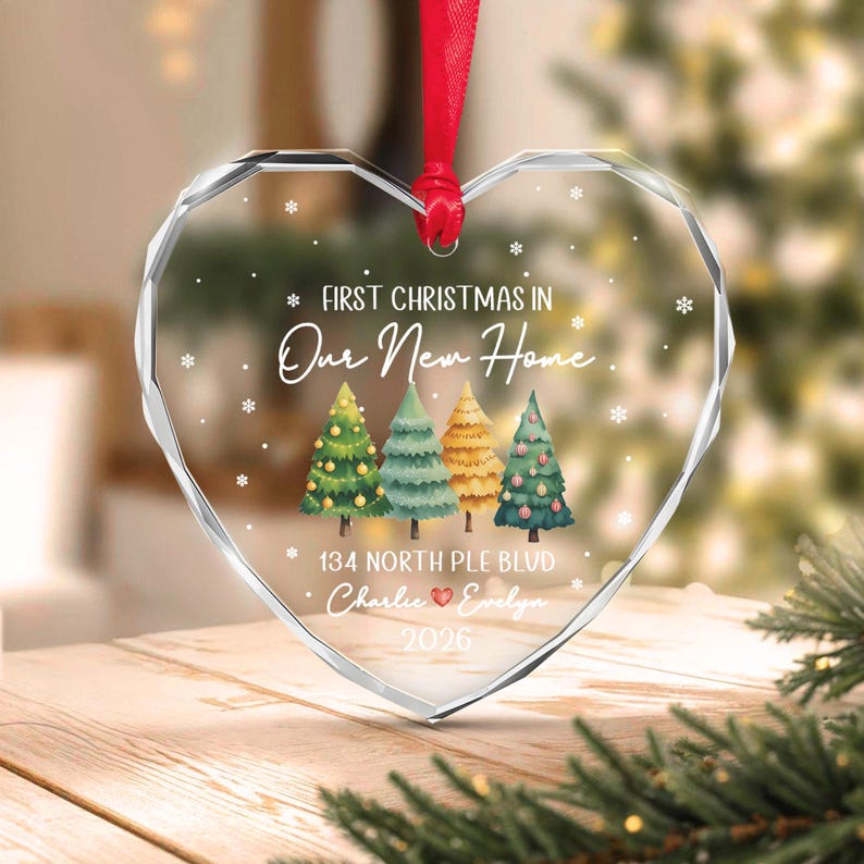 New Home Couple Name Ornament