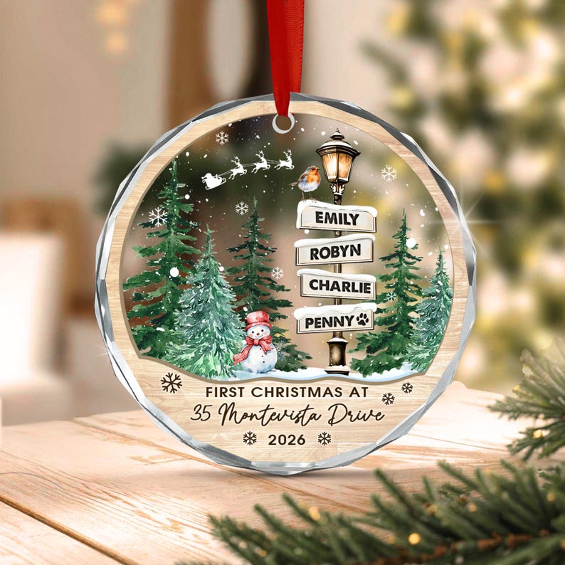 New House Family Name Christmas Ornament