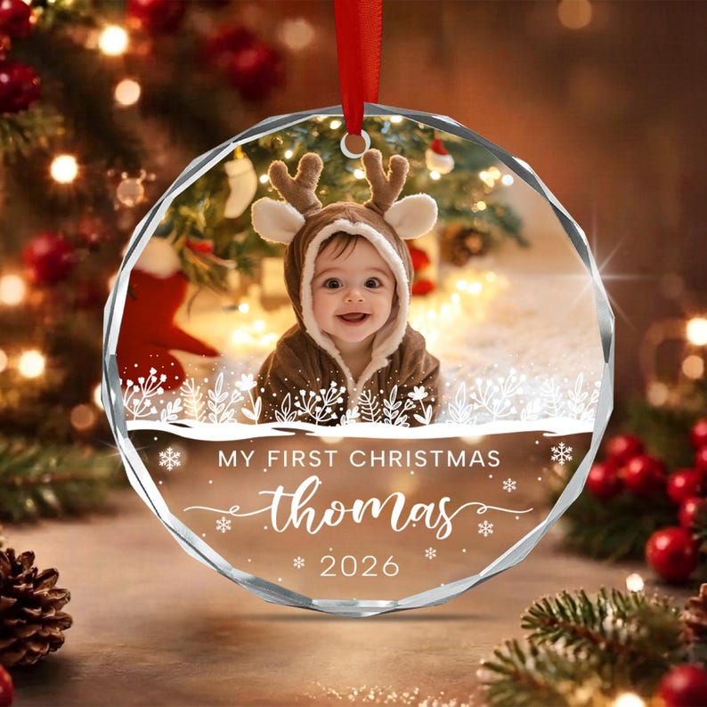 Personalized Newborn Photo Ornament 2026