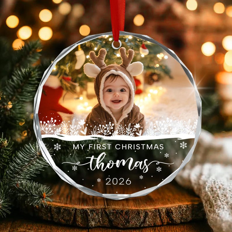 Personalized Newborn Photo Ornament 2026