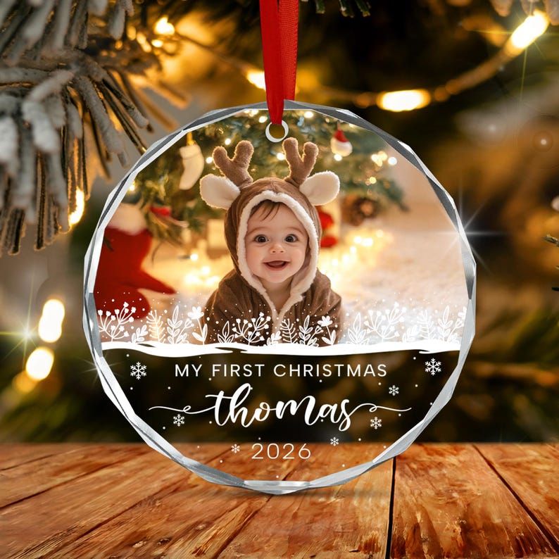 Personalized Newborn Photo Ornament 2026