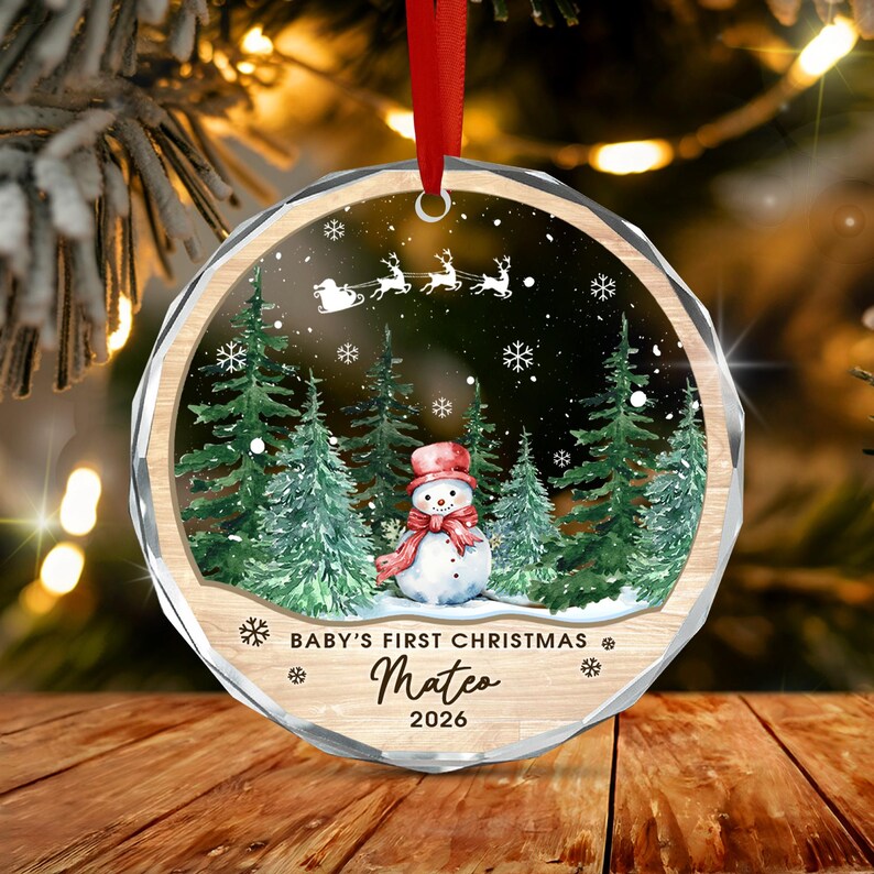 Newborn Name Snowman Ornament 2026
