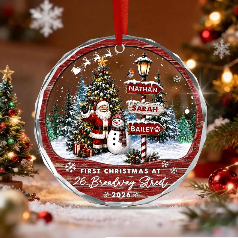 First House Family Name Address Ornament