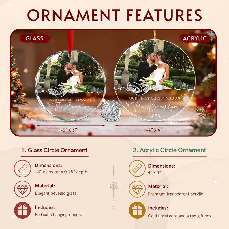 Our First Married Christmas Ornament 2026