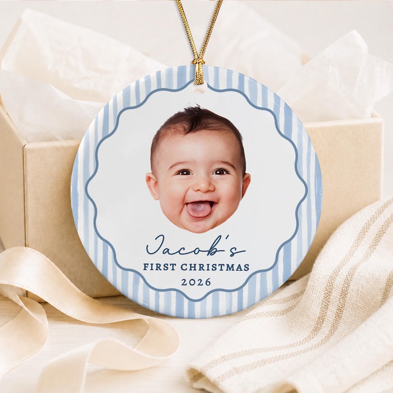 Baby Face First Christmas Ornament