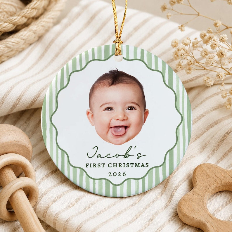 Baby Face First Christmas Ornament