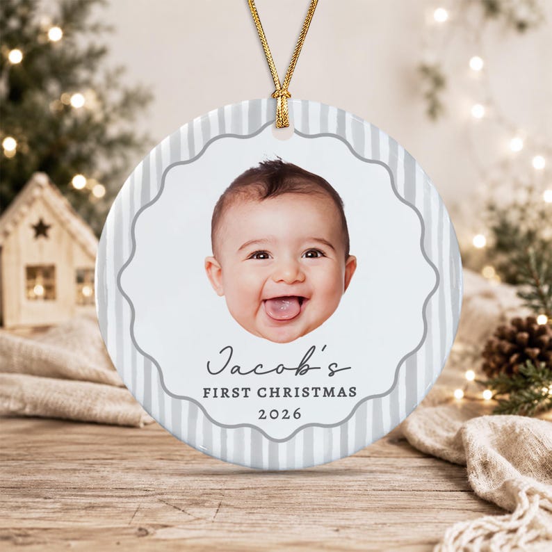 Baby Face First Christmas Ornament