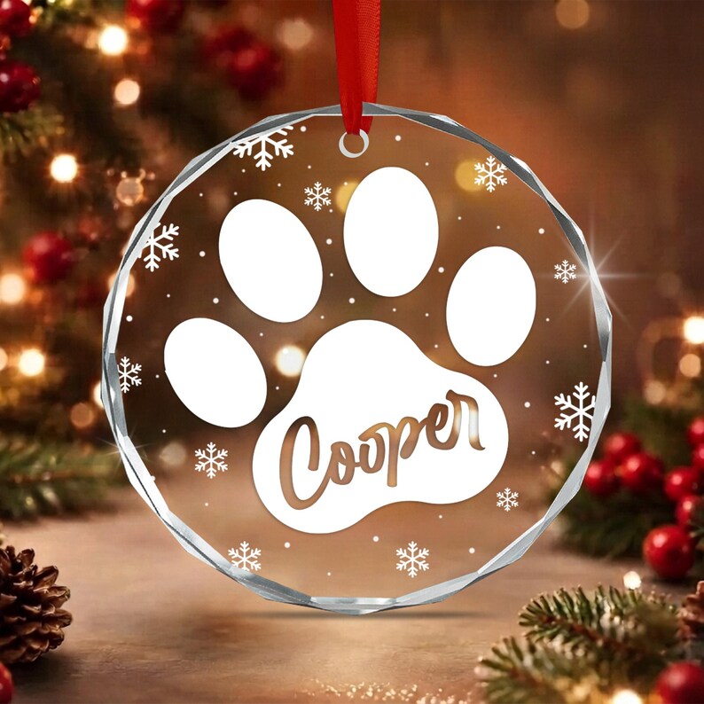 Dog Paw Christmas Ornament 2026