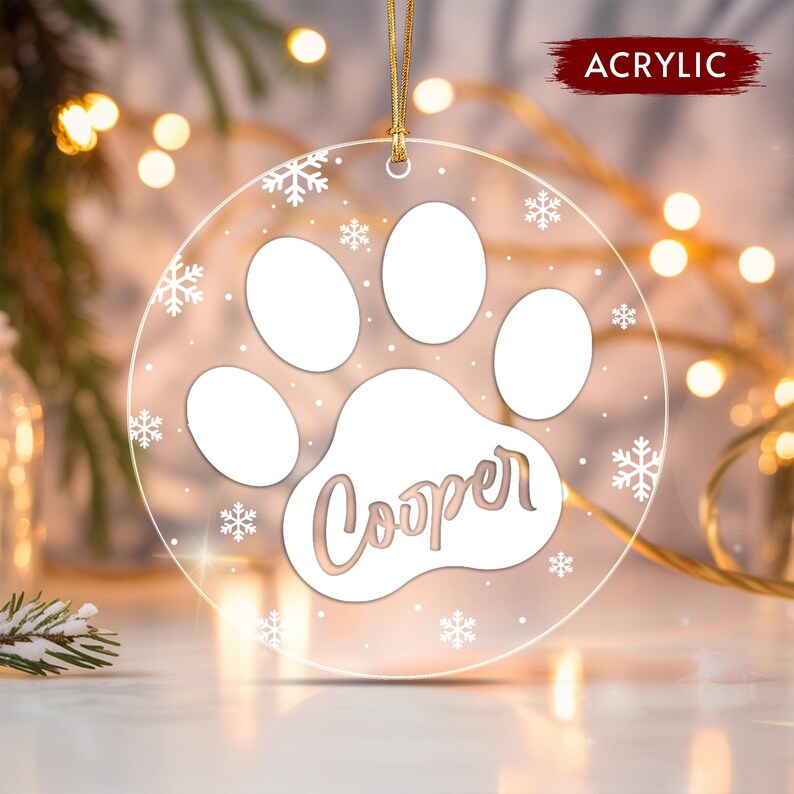 Dog Paw Christmas Ornament 2026