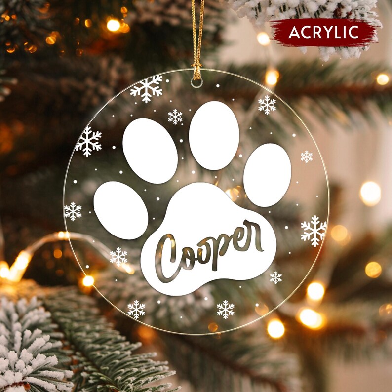 Dog Paw Christmas Ornament 2026