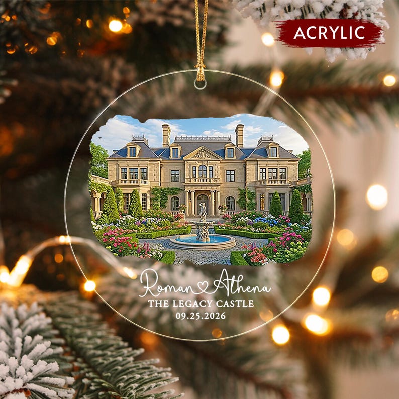 Wedding Venue Name & Date Ornament