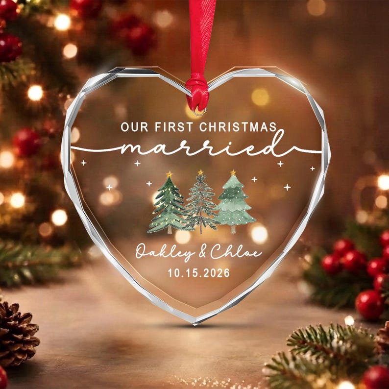 Mr & Mrs Name & Year Christmas Ornament