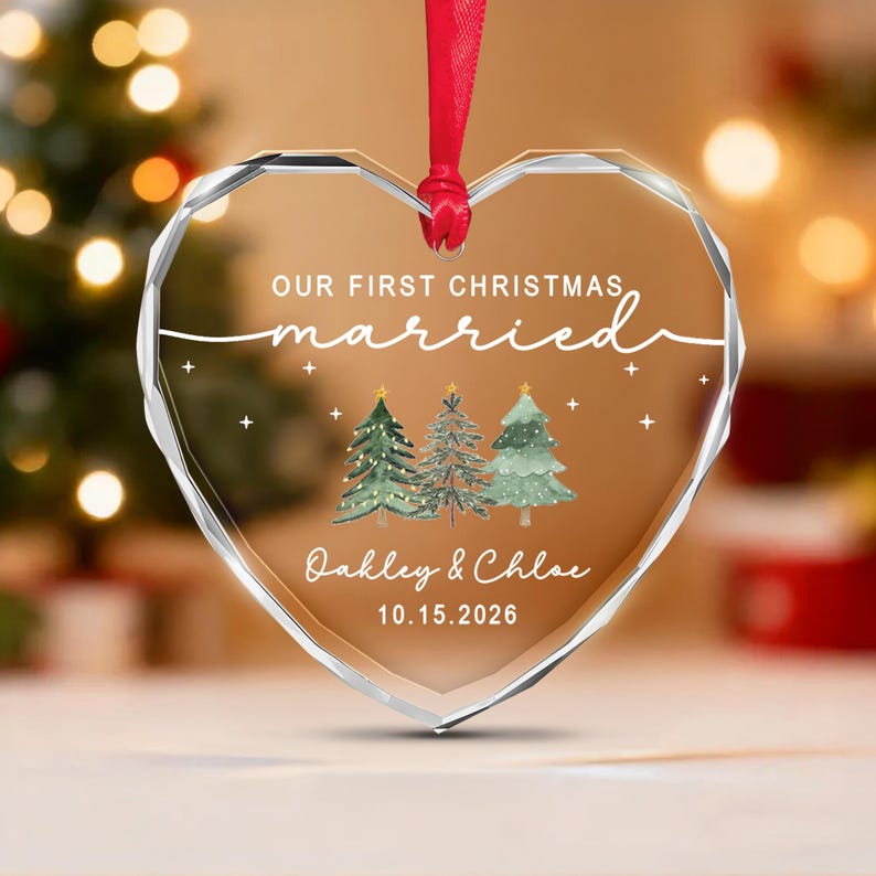 Mr & Mrs Name & Year Christmas Ornament