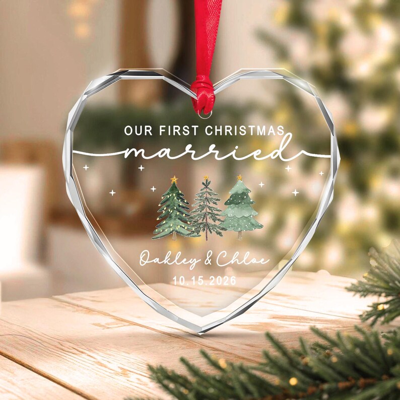 Mr & Mrs Name & Year Christmas Ornament