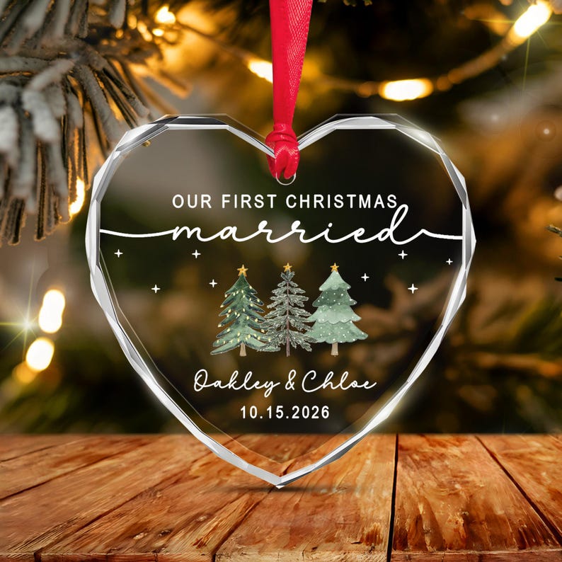 Mr & Mrs Name & Year Christmas Ornament