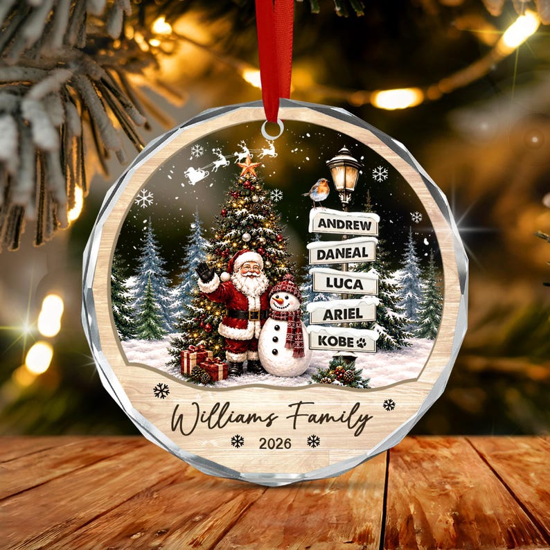 Family & Pet Members Signpost Ornament