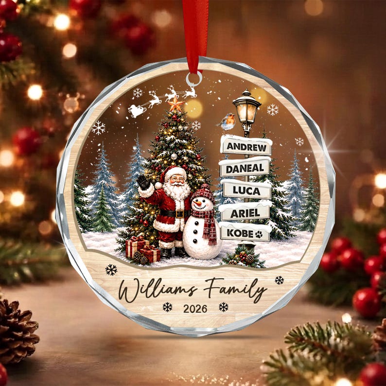 Family & Pet Members Signpost Ornament