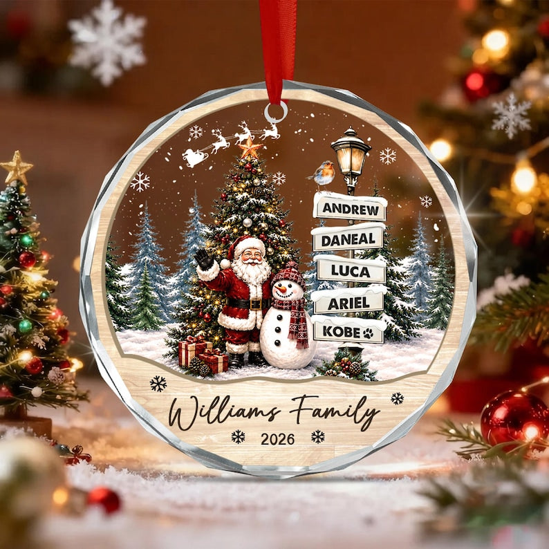 Family & Pet Members Signpost Ornament