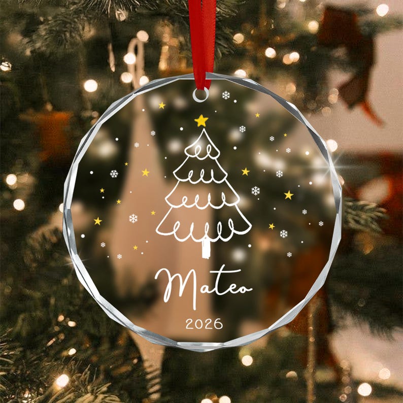 Christmas Kid Names & Year Ornament