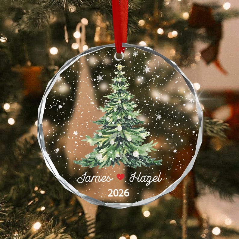 Couple Name & Year Christmas Together Ornament