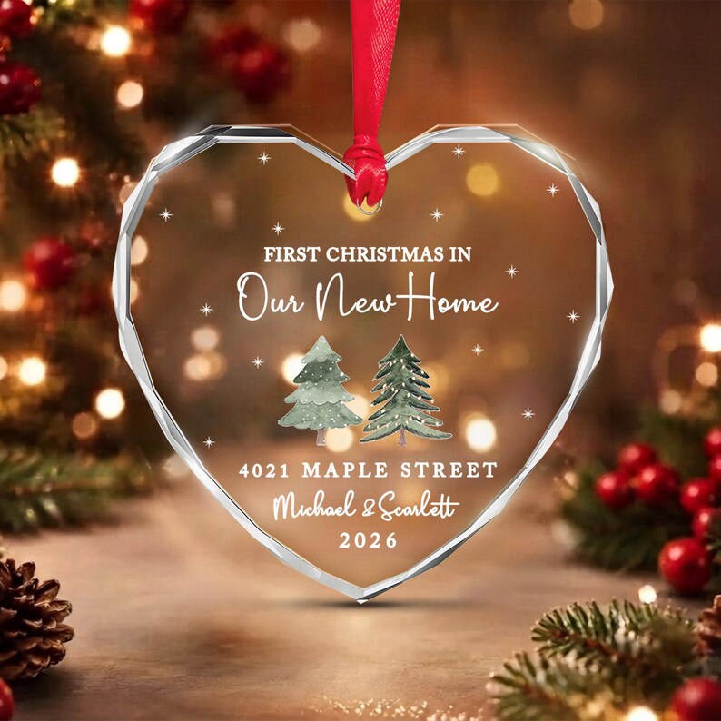 First Home Couple Name & Year Ornament