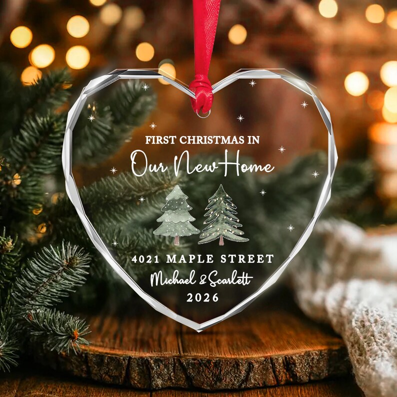 First Home Couple Name & Year Ornament
