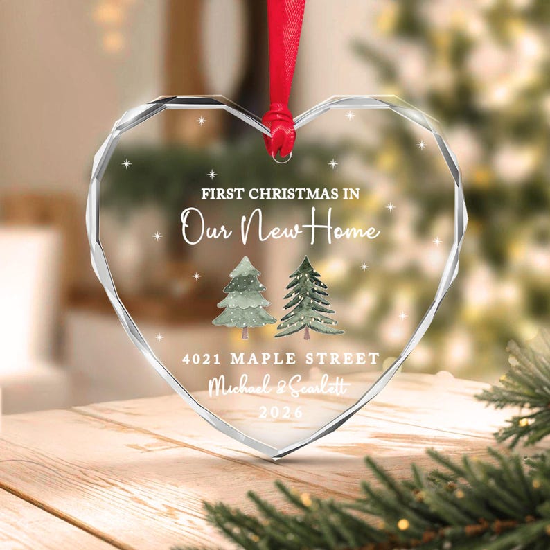 First Home Couple Name & Year Ornament