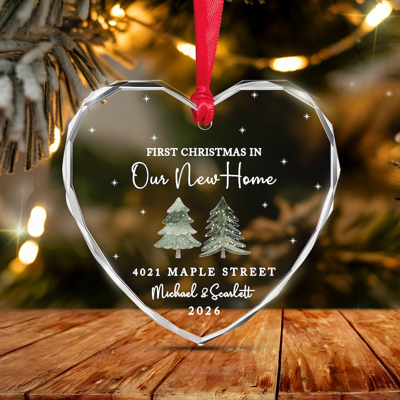 First Home Couple Name & Year Ornament