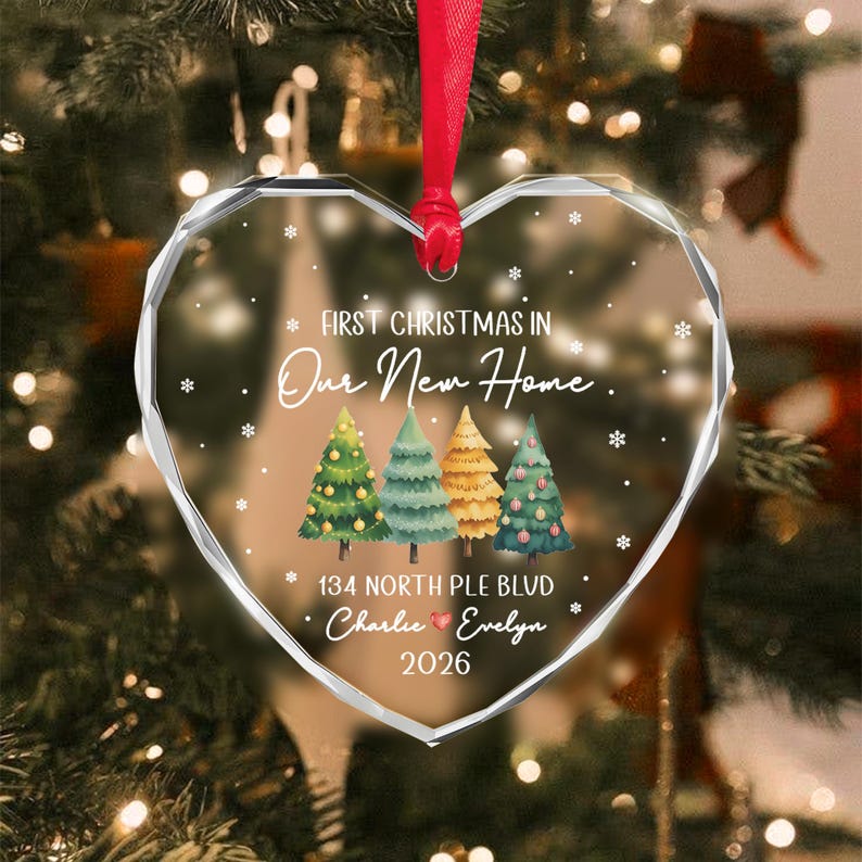 New Home Couple Name Ornament