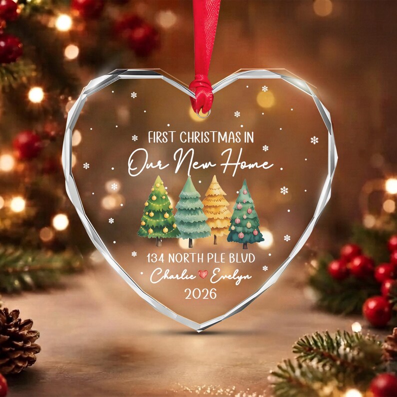 New Home Couple Name Ornament