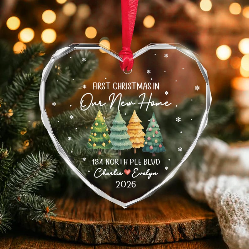 New Home Couple Name Ornament