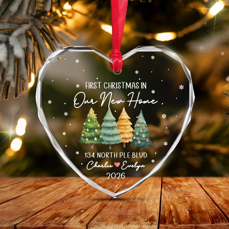 New Home Couple Name Ornament