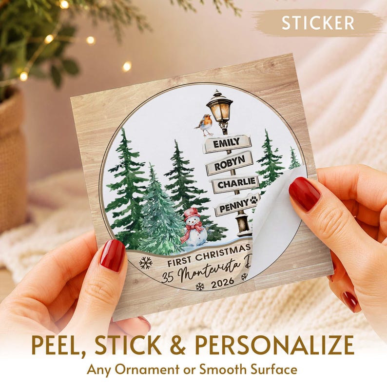 New House Family Name Christmas Ornament