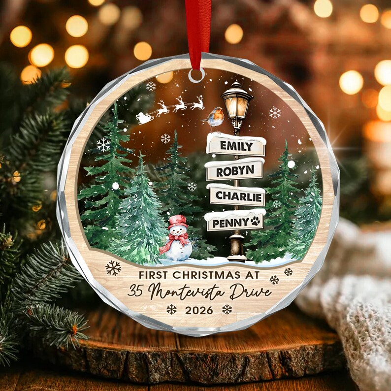 New House Family Name Christmas Ornament