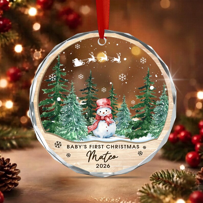 Newborn Name Snowman Ornament 2026