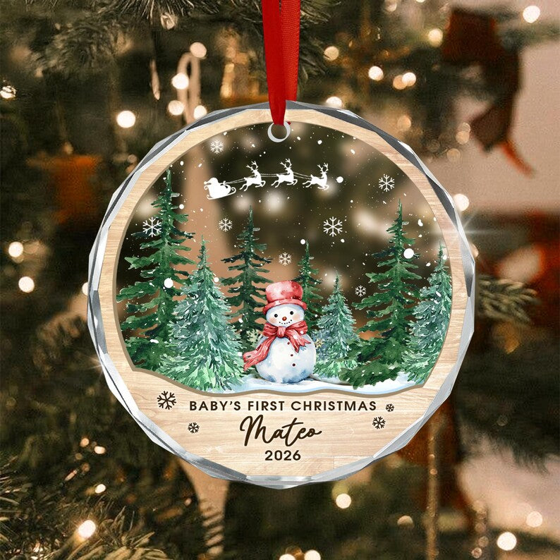 Newborn Name Snowman Ornament 2026