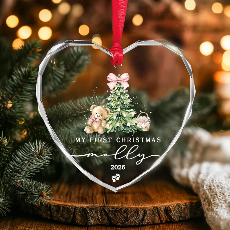 Baby Girl Name & Year Ornament 2026
