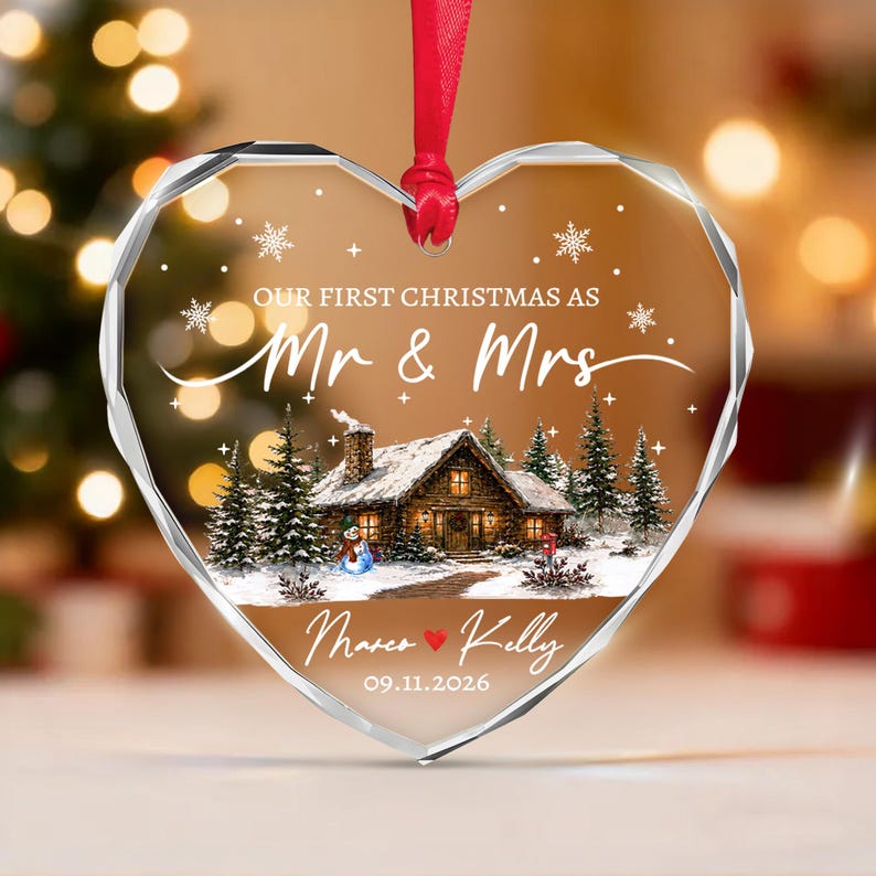 First Christmas Mr & Mrs Name Ornament
