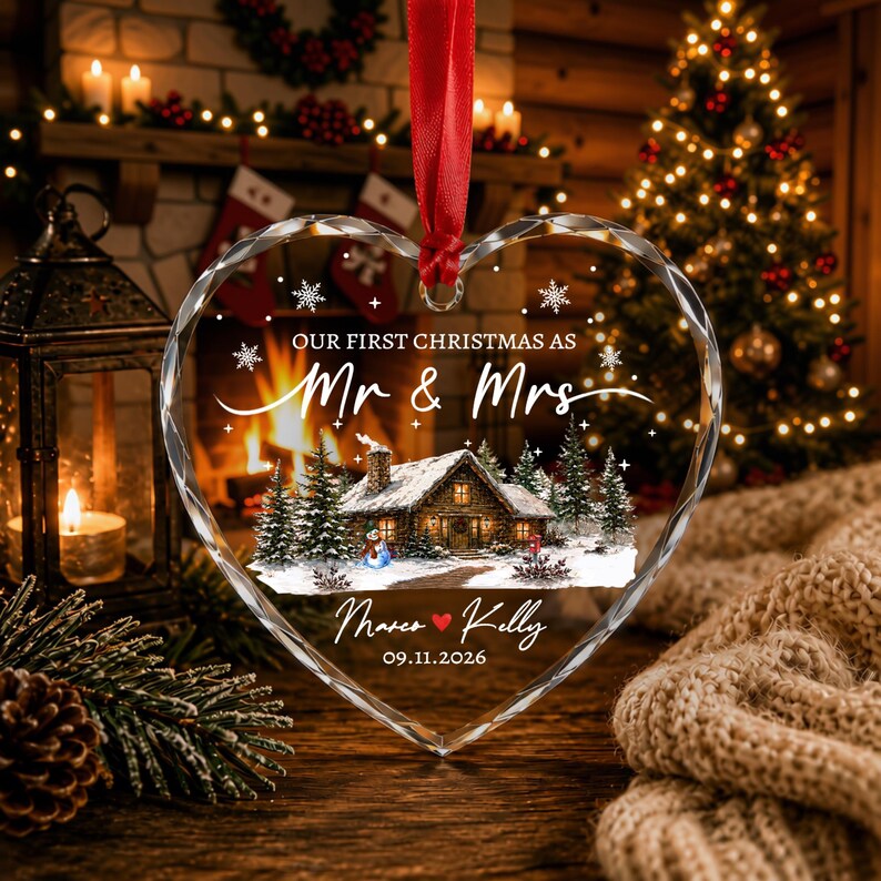 First Christmas Mr & Mrs Name Ornament