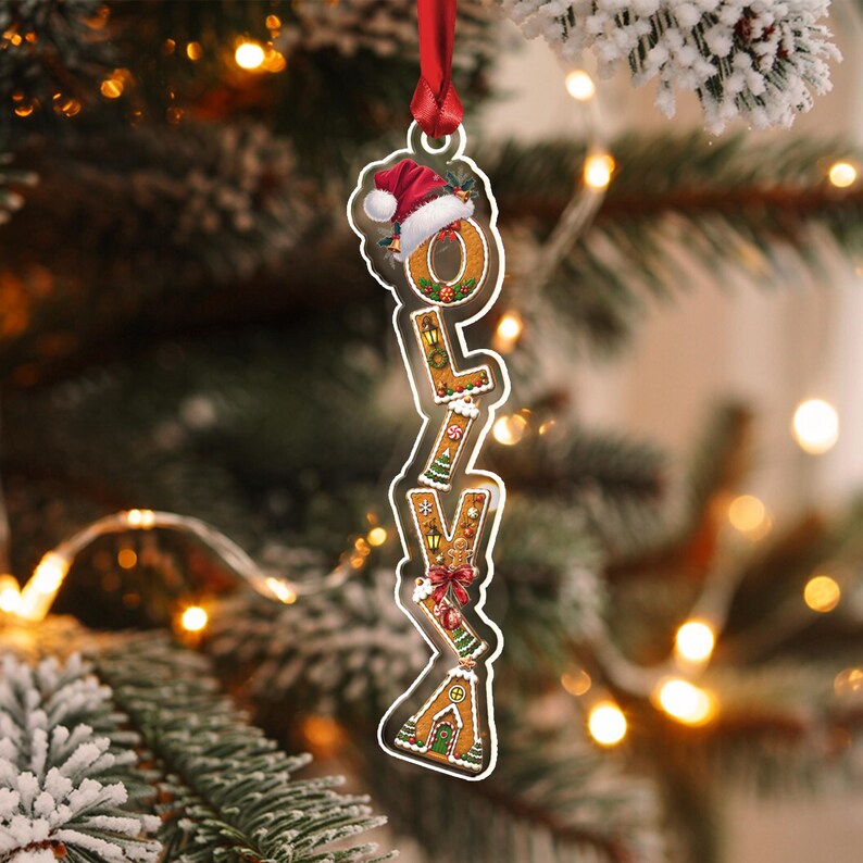 Christmas Gingerbread Letter Name Ornament